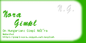 nora gimpl business card